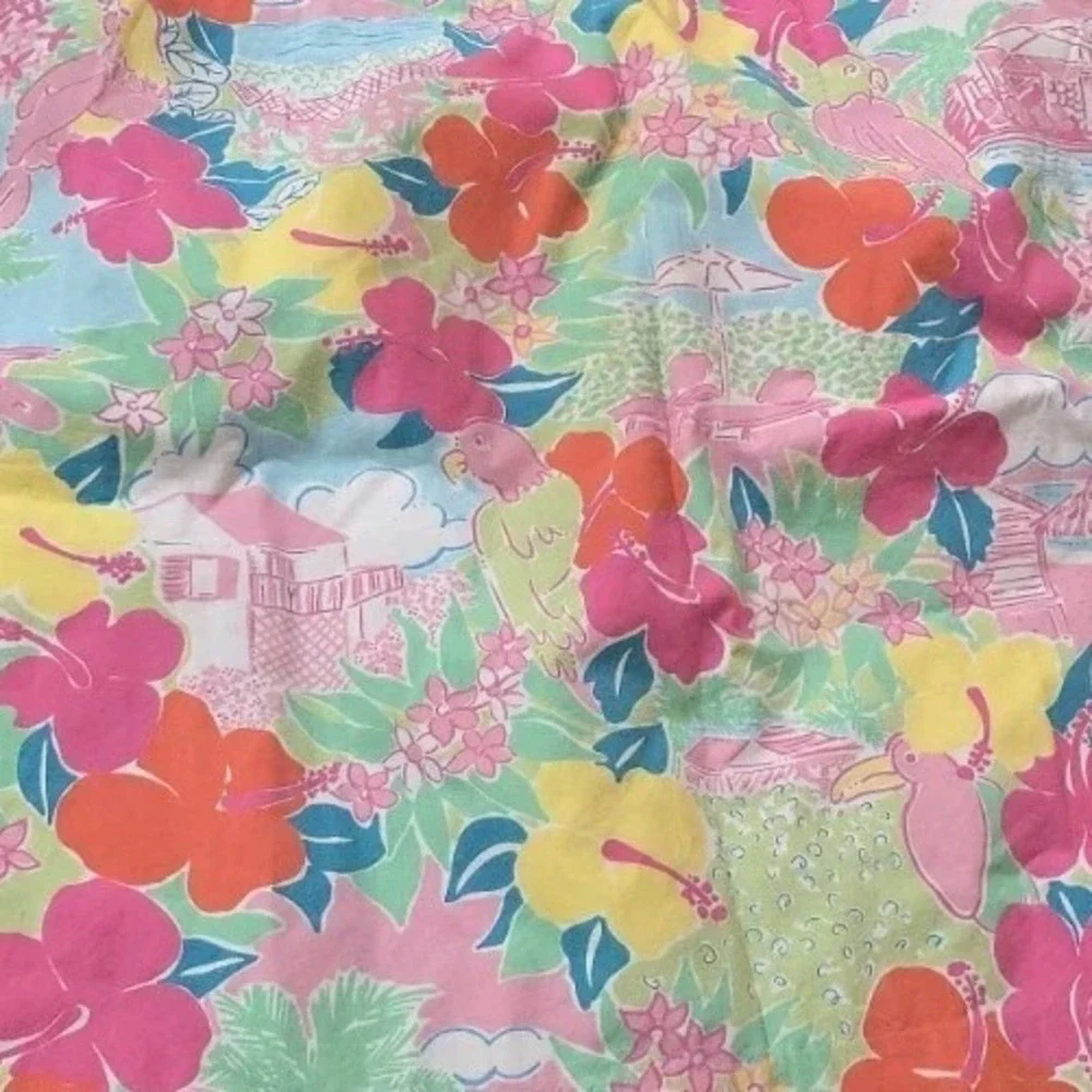 Lilly Pulitzer Lined Skirt‎ Women  Tropical Floral Print Preppy Y2K Skirt SZ 10